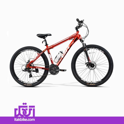 دوچرخه کوهستان برند اکی سایز 29 رنگ قرمز ترمز دیسکی بدنه آلومینیومی