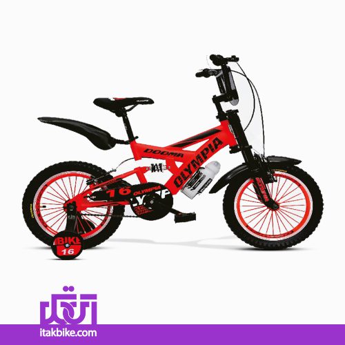 دوچرخه کودک OLYMPIA سایز 16 رنگ قرمز مدل DOOMA
