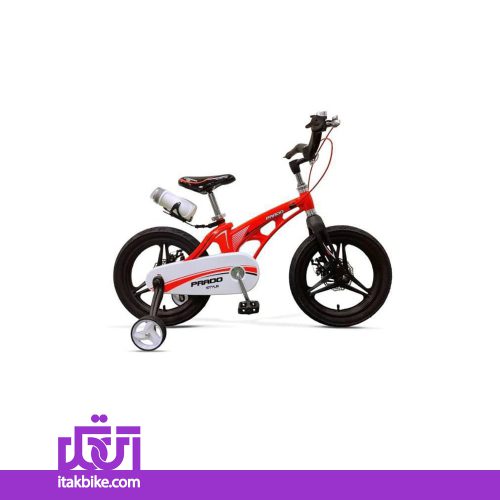 دوچرخه کودک پرادو سایز 16 رنگ قرمز بدنه منیزیوم
