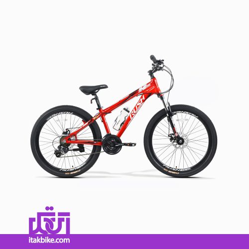 دوچرخه کوهستان راش سایز 26 رنگ قرمز ترمز دیسکی